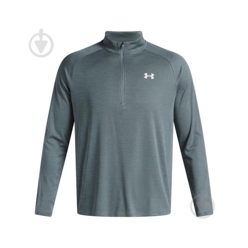 Джемпер Under Armour Tech Textured 1/2 Zip 1382797-587 р.S зеленый - фото 4 Джемпер Under Armour Tech Textured 1/2 Zip 1382797-587 р.S зеленый - фото 4