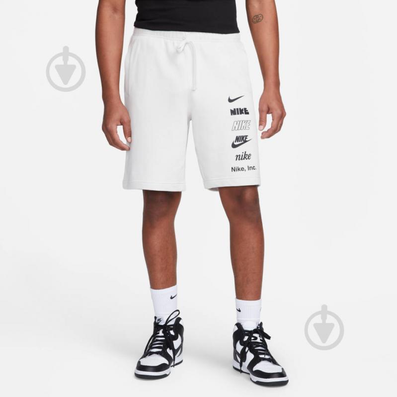 Шорти Nike CLUB+ FT SHORT MLOGO FB8830-030 р. L бежевий - фото 1