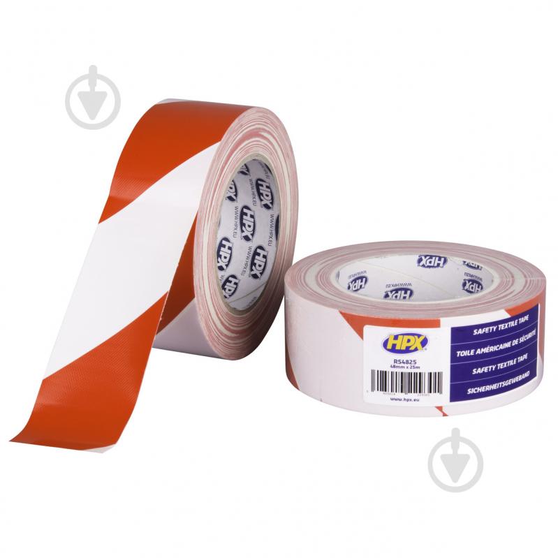 Лента сигнальная HPX Safety Textile Tape красно-белая 25 м - фото 1