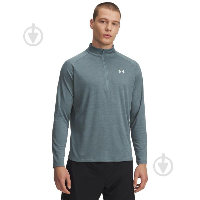 Джемпер Under Armour Tech Textured 1/2 Zip 1382797-587 р.XL зеленый - фото 1