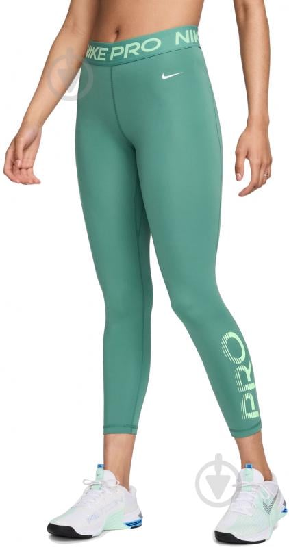 Лосины Nike W NP DF R 7/8 GRX TIGHT FN4984-361 р.S зеленый - фото 1