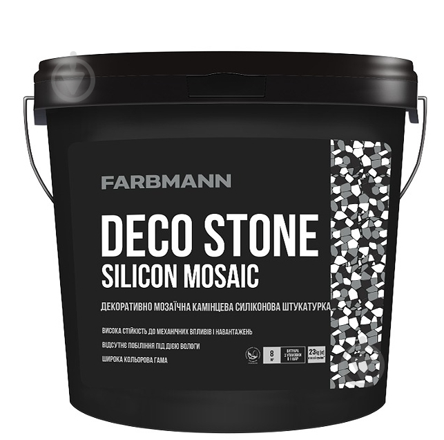 Декоративная штукатурка камешковая Farbmann Deco Stone Silicon Mosaic 3551 23 кг - фото 2