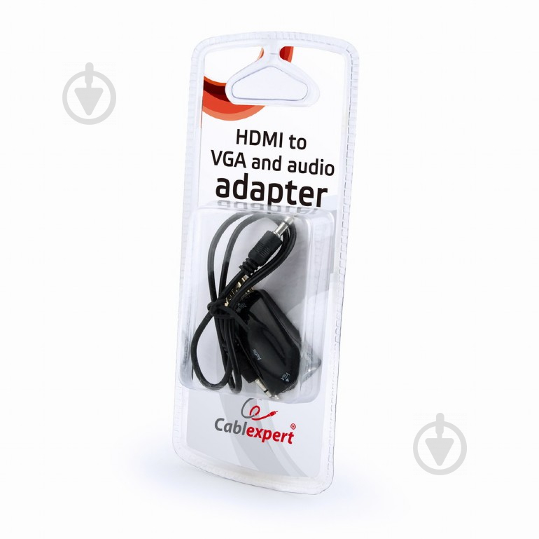 Адаптер Cablexpert 0,45 м черный (AB-HDMI-VGA-02) преобразователь HDMI в VGA и стерео-аудио - фото 4