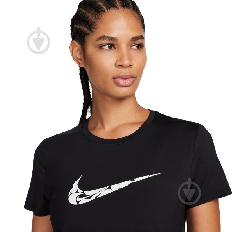 Футболка Nike W NK ONE SWSH HBR DF SS TOP FN2618-010 р.M черный - фото 3