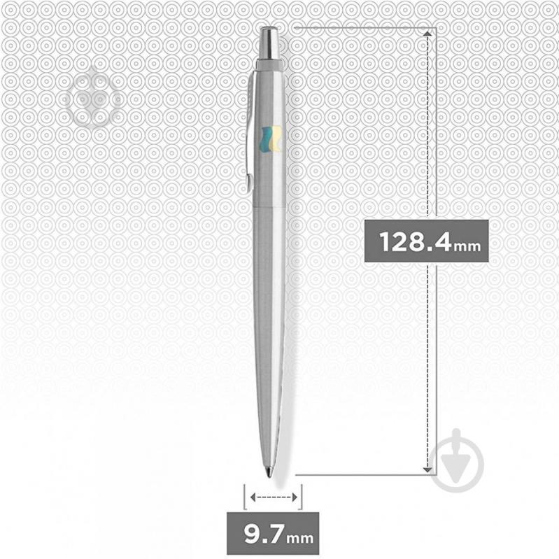 Ручка шариковая Parker Jotter Ukraine сталь Флаг Желто-Синий - фото 3