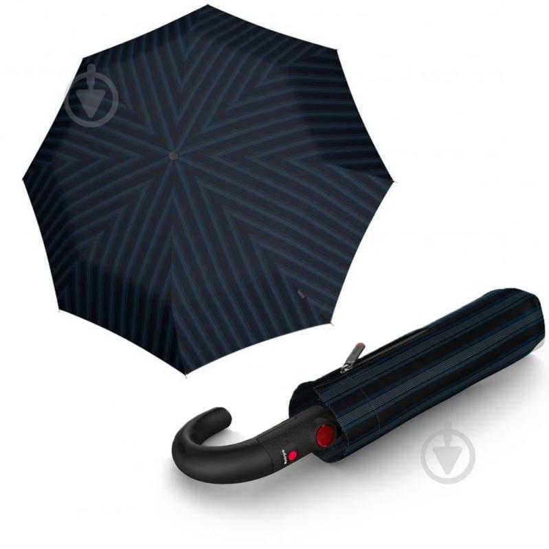 Зонт Knirps Kn95 3260 8499 T.260 Medium Duomatic 2line up black ecorepel - фото 1