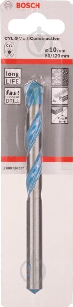 Сверло универсальное Bosch Multi Construction 10х120 мм 1 шт. 2608596057 - фото 2