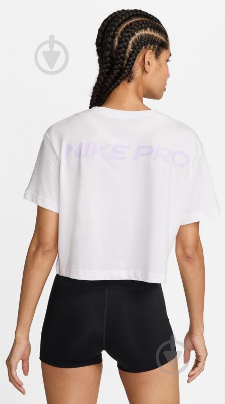 Футболка Nike W NK DF PRO SS CRP TEE FV4298-100 р.XS білий - фото 2