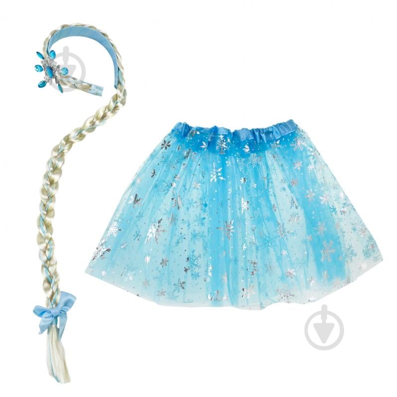 Костюм детский карнавальный Shantou (юбка и обруч) бело-голубой E2508 - фото 1 Костюм детский карнавальный Shantou (юбка и обруч) бело-голубой E2508 - фото 1