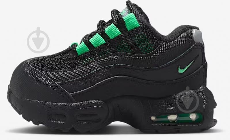 Кроссовки детские демисезонные Nike Air Max 95 Recraft LTR BT HQ6365-009 р.18,5 черные - фото 1 Кроссовки детские демисезонные Nike Air Max 95 Recraft LTR BT HQ6365-009 р.18,5 черные - фото 1