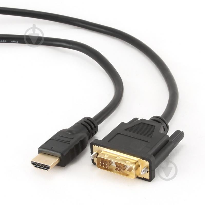 Кабель Cablexpert HDMI – DVI 0,5 м (CC-HDMI-DVI-0.5M) HDMI-DVI, V1.3/19-пин позолоченный коннекторы - фото 2