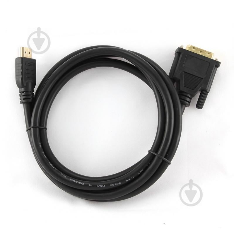 Кабель Cablexpert HDMI – DVI 0,5 м (CC-HDMI-DVI-0.5M) HDMI-DVI, V1.3/19-пин позолоченный коннекторы - фото 3