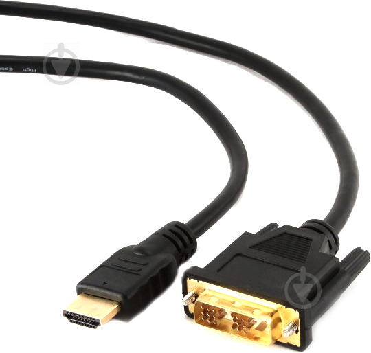 Кабель Cablexpert HDMI – DVI 7,5 м чорний (CC-HDMI-DVI-7.5MC) HDMI-DVI, V1.3/19-пін, позолочені конектори - фото 3