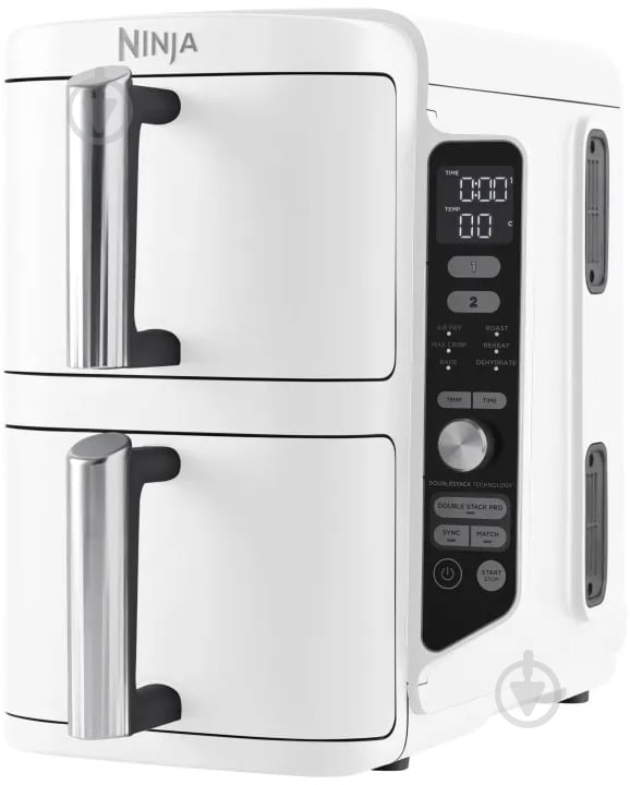 ВИТРИНА! Мультипечь NINJA Double Stack XL 2-Level Air Fryer 9,5 л SL400EUWH - фото 2 ВИТРИНА! Мультипечь NINJA Double Stack XL 2-Level Air Fryer 9,5 л SL400EUWH - фото 2