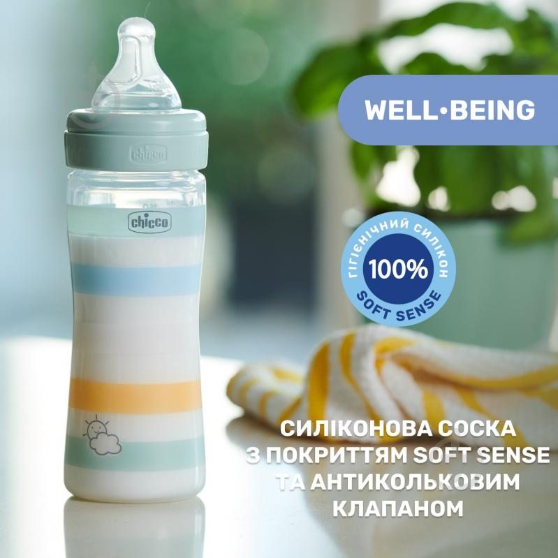 Пляшечка Chicco Well-Being Colors 2м+ м'ятна 250 мл (28623.21) - фото 6