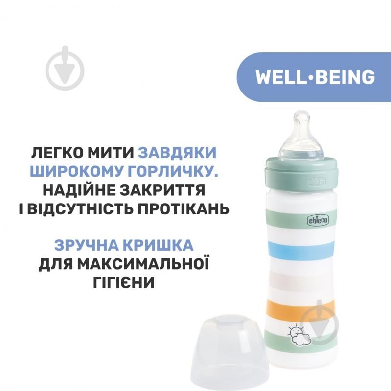 Пляшечка Chicco Well-Being Colors 2м+ м'ятна 250 мл (28623.21) - фото 7