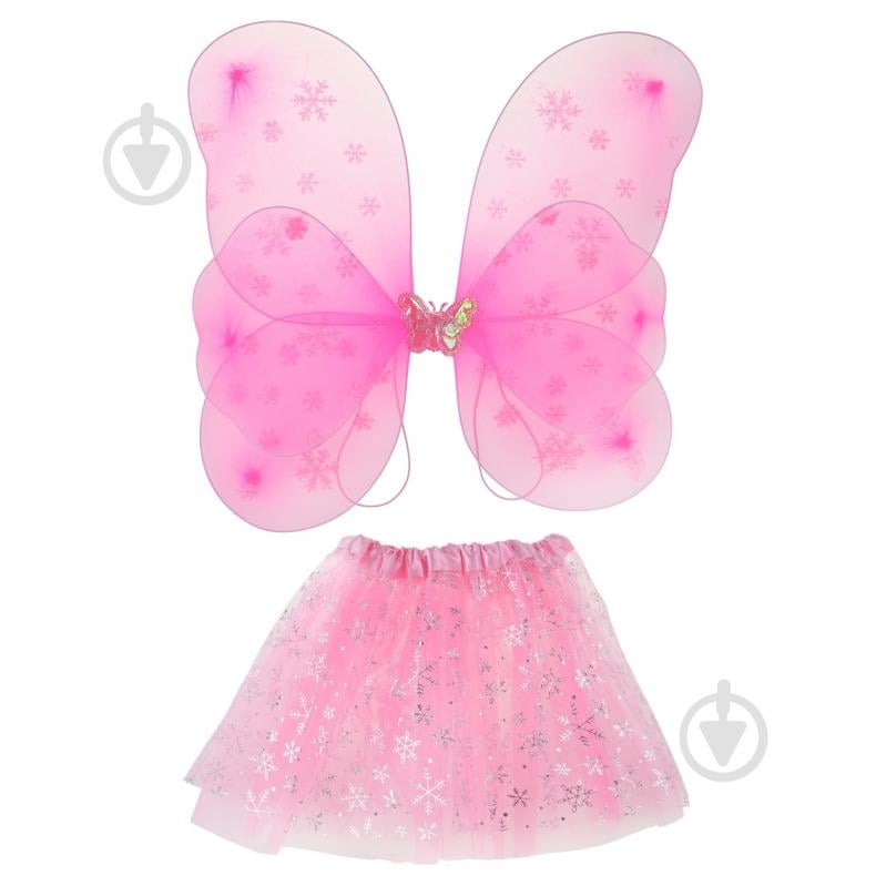 Костюм детский карнавальный Shantou (юбка, крылья, обруч, волшебная палочка) светло-розовый E2505 - фото 2 Костюм детский карнавальный Shantou (юбка, крылья, обруч, волшебная палочка) светло-розовый E2505 - фото 2