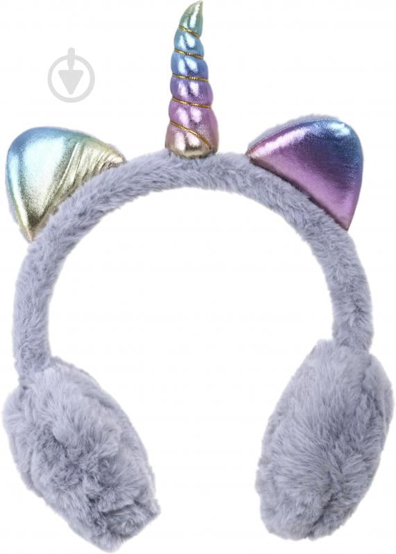 Головний убір Shantou навушники хутряні дитячі єдиноріг сірий E2307 E2307 р.OS сірий - фото 1