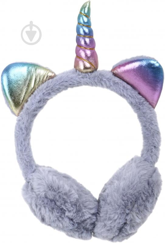 Головний убір Shantou навушники хутряні дитячі єдиноріг сірий E2307 E2307 р.OS сірий - фото 2