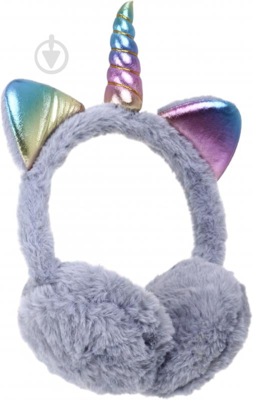 Головний убір Shantou навушники хутряні дитячі єдиноріг сірий E2307 E2307 р.OS сірий - фото 5