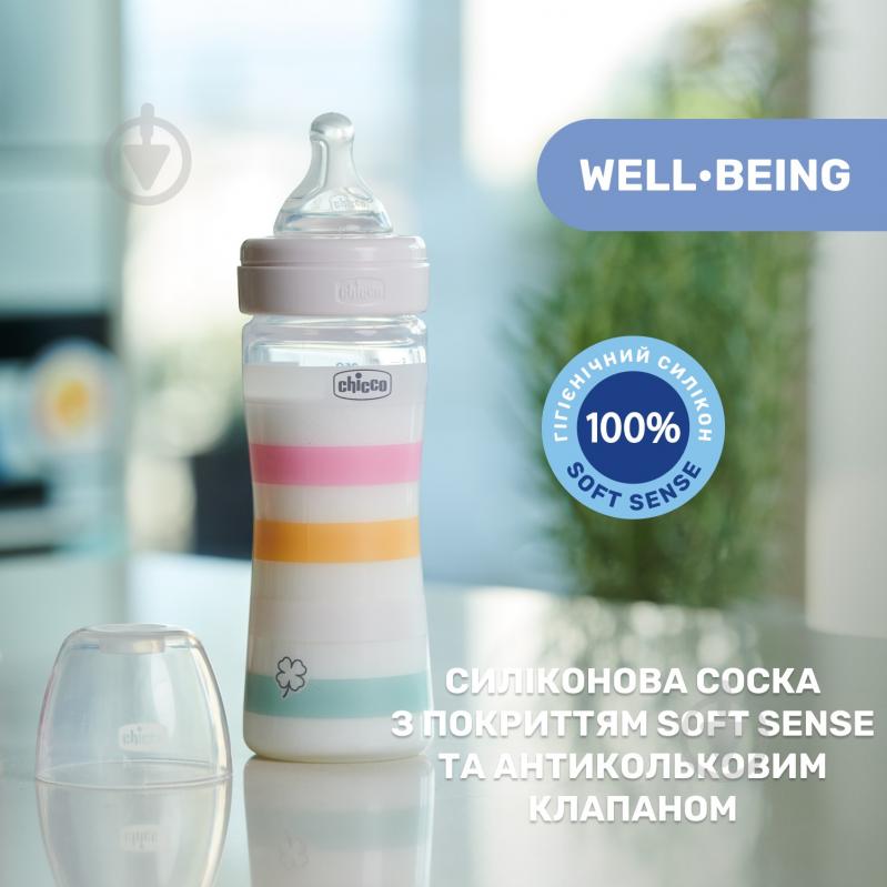 Пляшечка Chicco Well-Being Colors 2м+ 250 мл рожева (28623.11) - фото 6