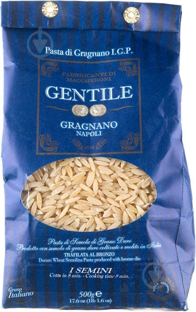 Макароны Gentile Семини 500 г - фото 1