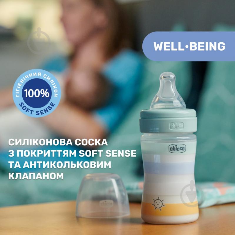 Бутылочка Chicco Well-Being Colors 0м+ 150 мл мятная (28611.21) - фото 6