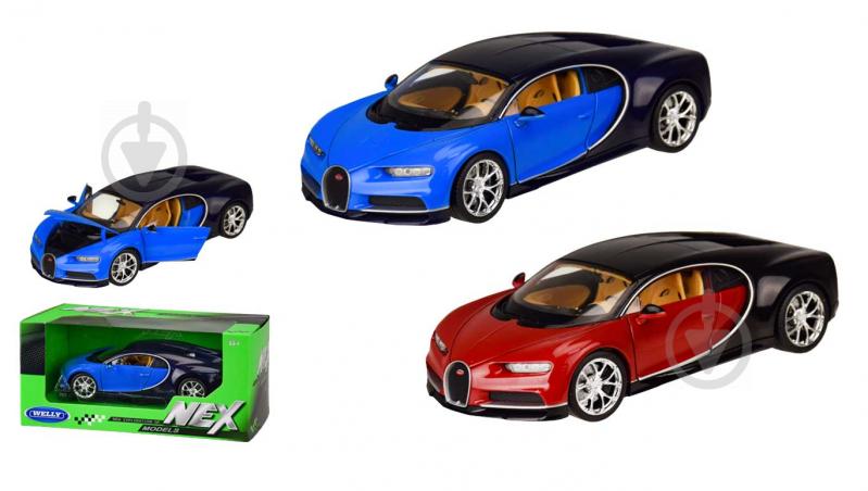 Автомодель Welly 1:24 Bugatti Chiron в асортименті 24077W - фото 1