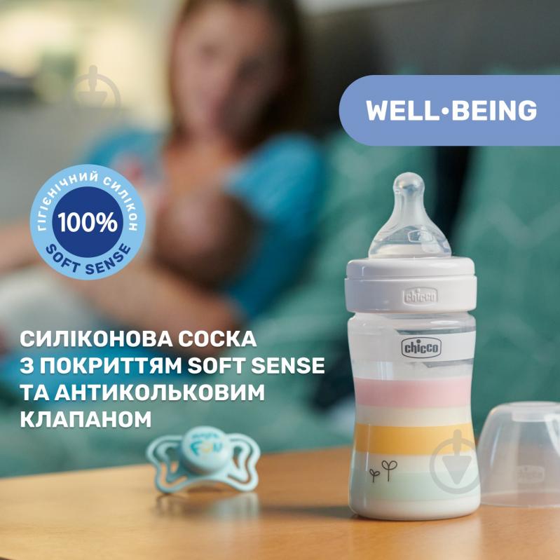 Пляшечка Chicco Well-Being Colors 0м+ 150 мл рожева (28611.11) - фото 7