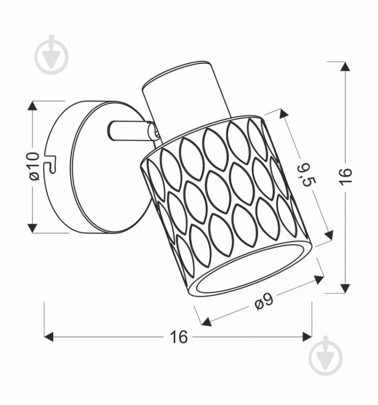 Спот Candellux Bill 1x40 Вт E27 черный/серый 91-27375 - фото 2