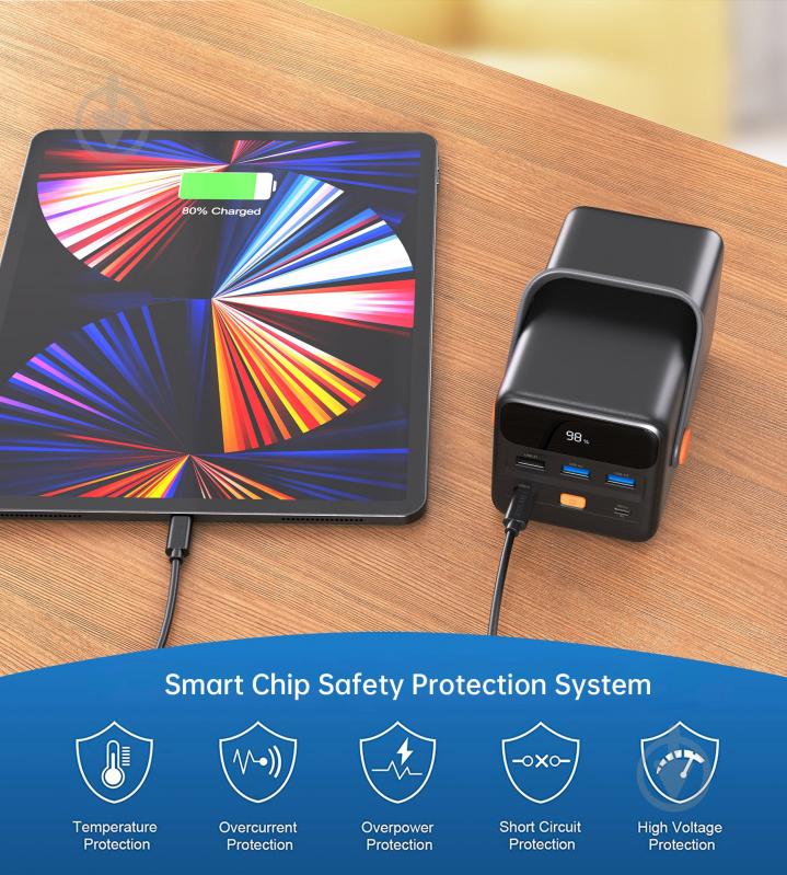 Повербанк Choetech 50000 mAh black (B664) + QC 65W - фото 7 Повербанк Choetech 50000 mAh black (B664) + QC 65W - фото 7