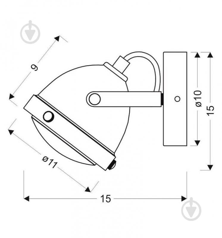 Спот Candellux FRODO 1x40 Вт GU10 коричневий 91-71064 - фото 3