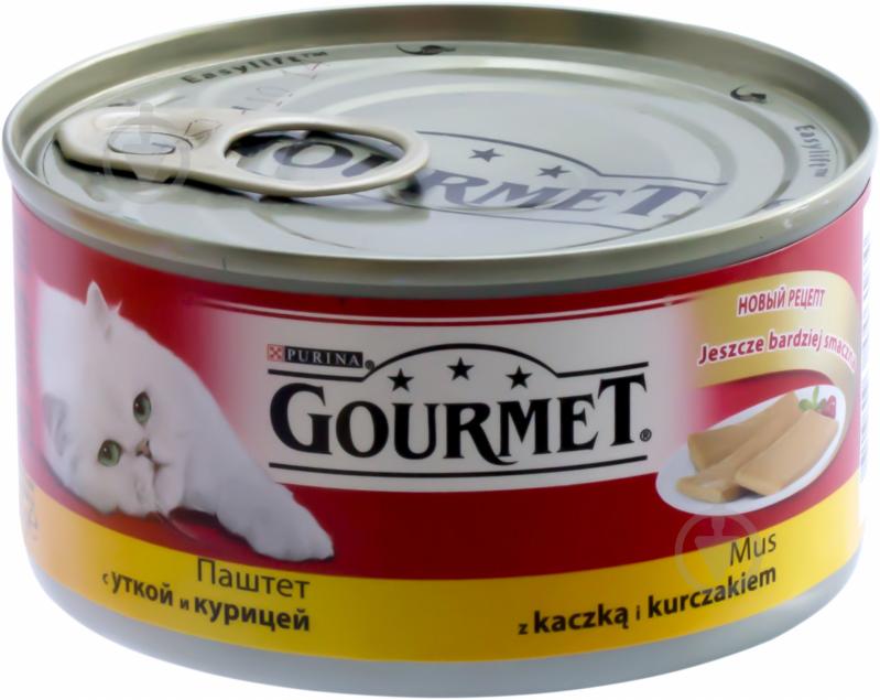 Корм Gourmet паштет с уткой и курицей 12162567 195 г - фото 1