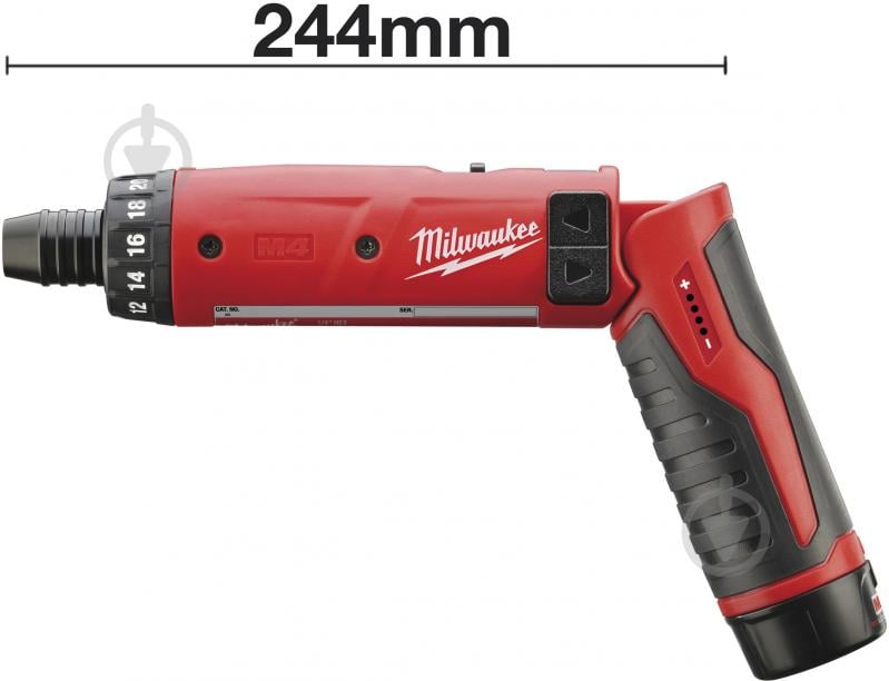 Отвертка аккумуляторная Milwaukee M4 D-202B 4933440475 - фото 2