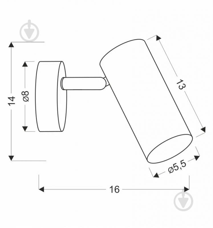 Спот Candellux Colly 1x15 Вт GU10 білий 91-01603 - фото 2