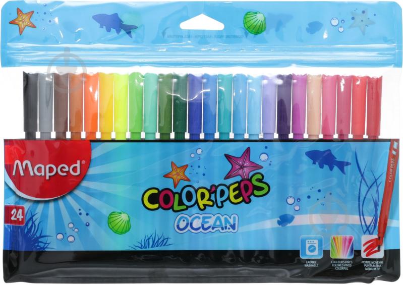Набор фломастеров COLOR PEPS Ocean 24 цвета Maped - фото 2