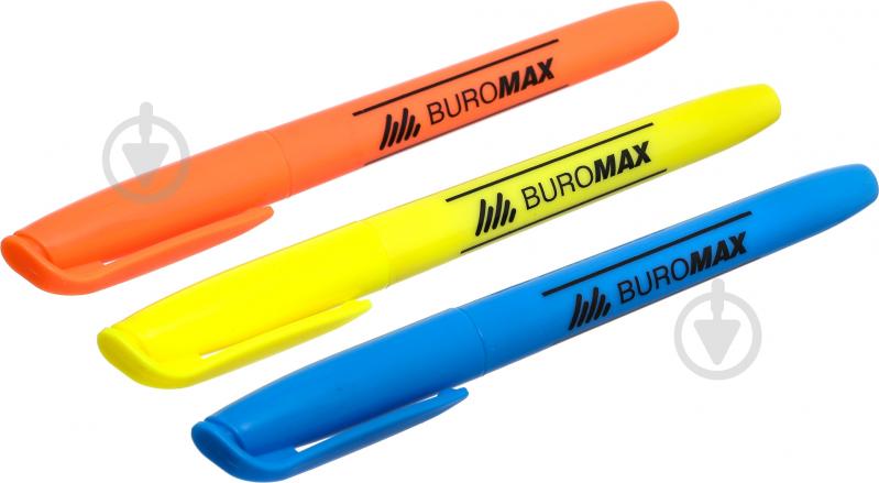 Набор текстовых маркеров Buromax Jobmax 2-4 мм 3 шт. разноцветный - фото 1
