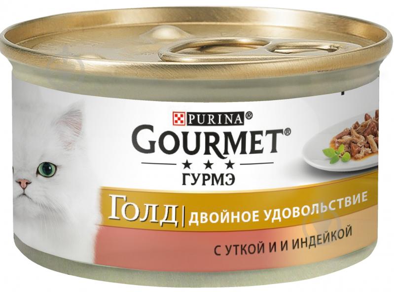 Корм Gourmet Gold с уткой и индейкой 85 г - фото 1