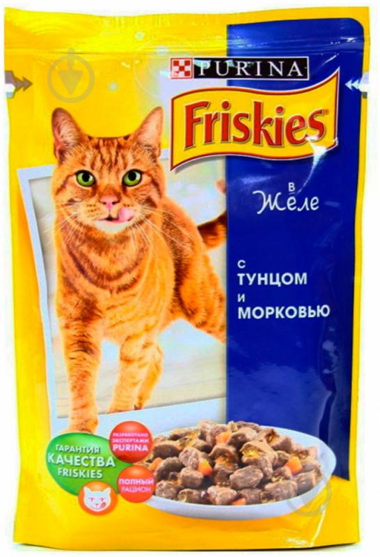 Корм Friskies с тунцом и морковью в желе 100 г - фото 1