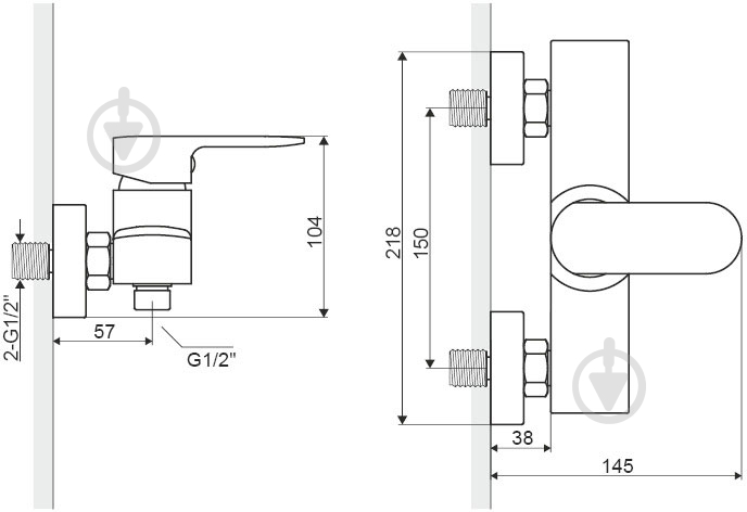 Смеситель для душа Excellent Calm ARAC.5008CR - фото 2 Смеситель для душа Excellent Calm ARAC.5008CR - фото 2
