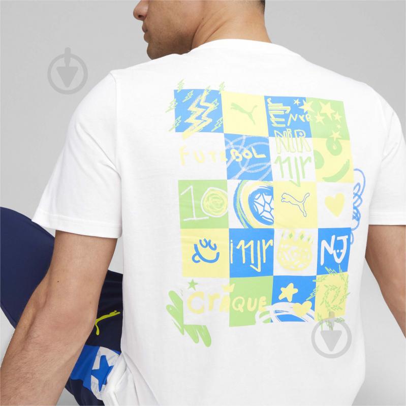 Футболка Puma NEYMAR JR INS. COTTON TEE 65850301 р.M білий - фото 5