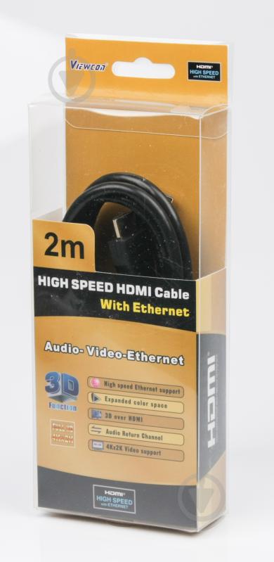 Кабель Viewcon 2 м черный (VC-HDMI-160-2m) HDMI-HDMI - фото 2