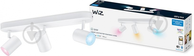 Спот WiZ IMAGEO Spots 3x5W 2200-6500K RGB Wi-Fi белый - фото 3