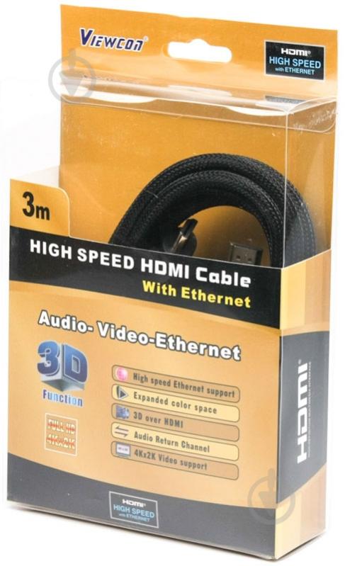 Кабель Viewcon 3 м черный (VC-HDMI-165-3m) HDMI-HDMI - фото 2