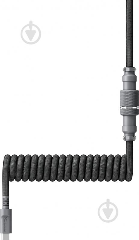 Кабель HyperX USB-A – USB-C спиральный 1,37 м серый (6J678AA) - фото 3