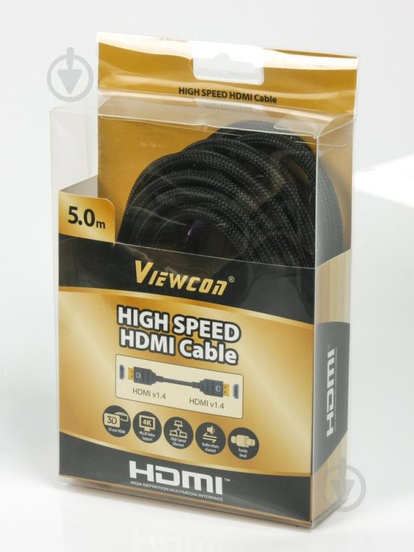 Кабель Viewcon 5 м чорний (VC-HDMI-510-5m) HDMI-HDMI - фото 2