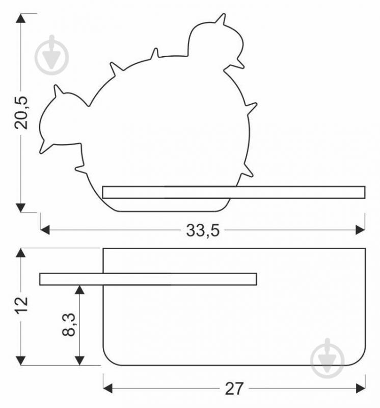 Светильник настенный Candellux CACTUS 1x4 Вт бежевый/зеленый 21-01016 - фото 3