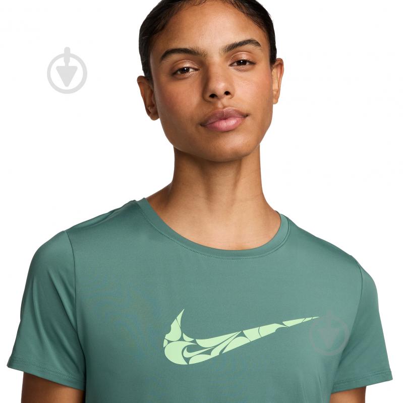 Футболка Nike W NK ONE SWSH HBR DF SS TOP FN2618-361 р.L зеленый - фото 3