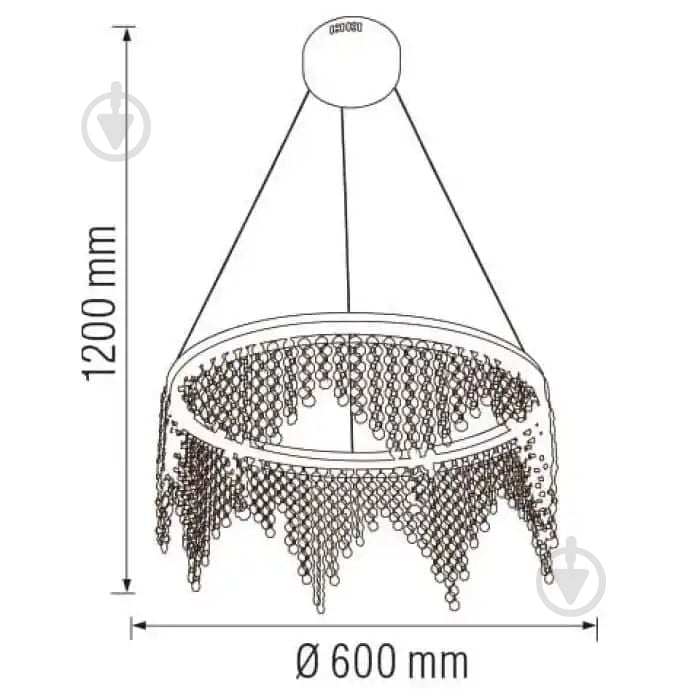 Люстра світлодіодна HOROZ ELECTRIC Astoria 38 Вт хром 019-040-0038-010 - фото 2