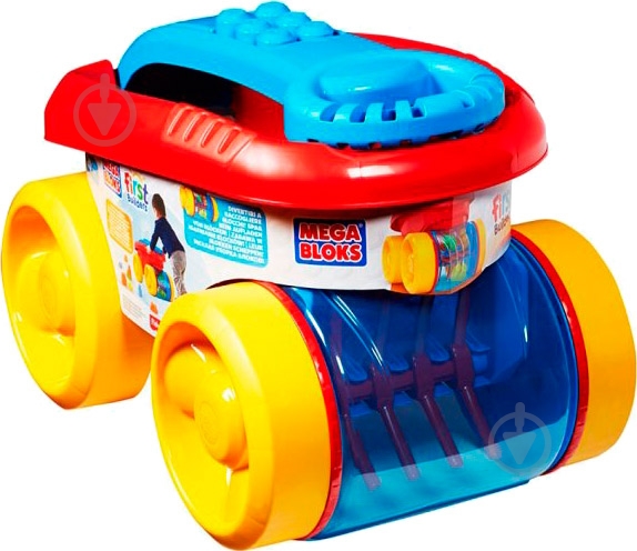 Тележка-каталка Mega Bloks Собираем кубики CNG23 - фото 1